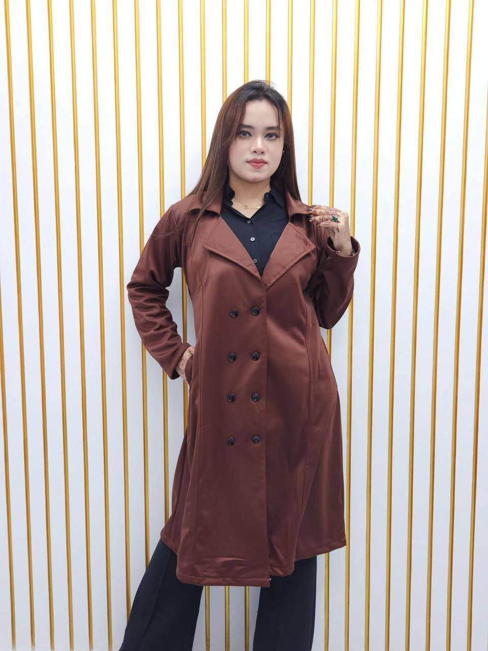 Stylish Ladies Winter Overcoat (Button System)
