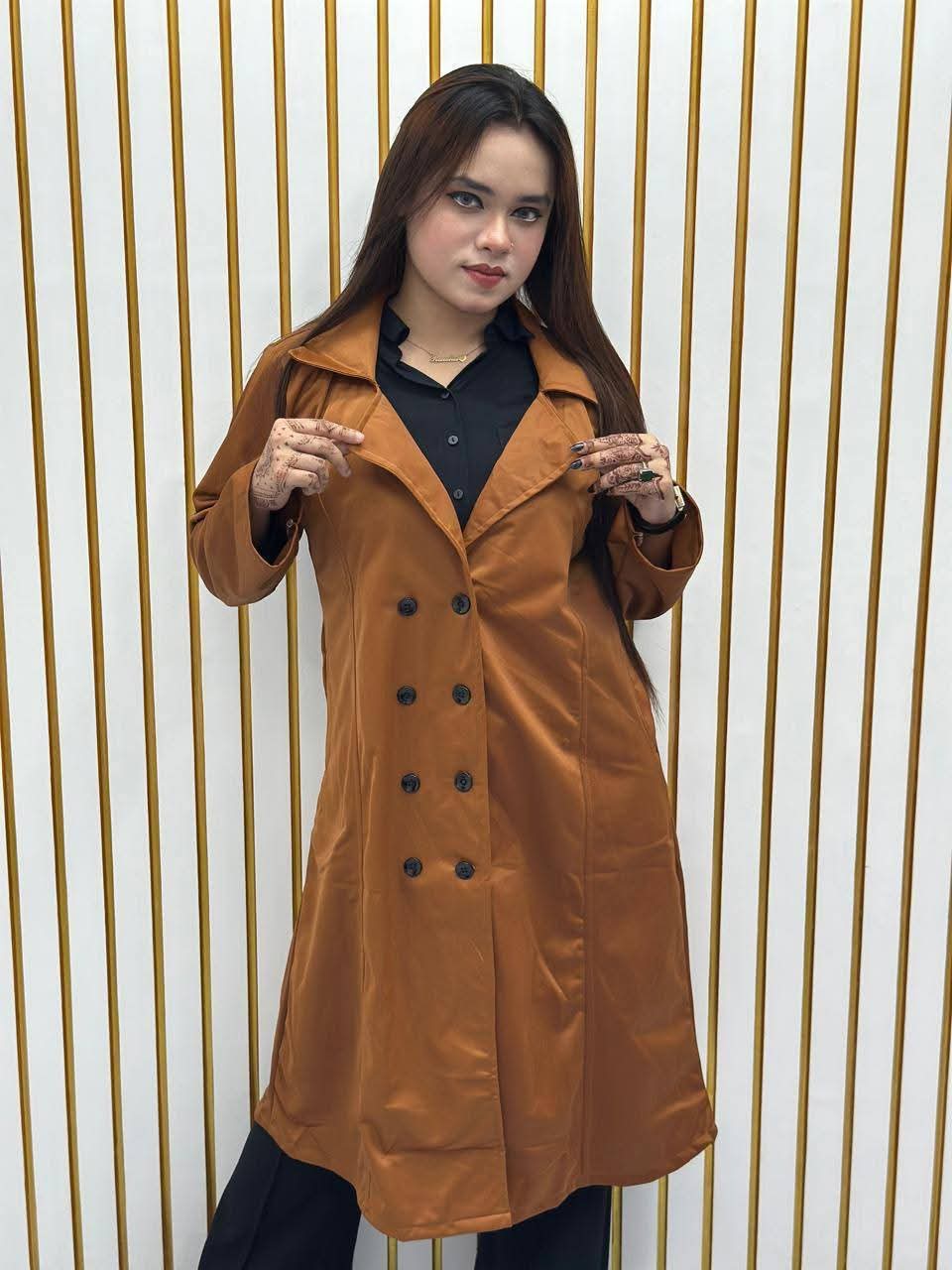 Stylish Ladies Winter Overcoat (Button System)