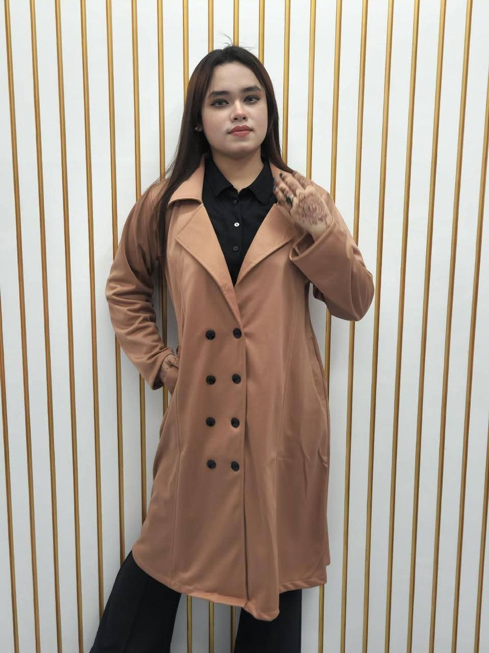 Stylish Ladies Winter Overcoat (Button System)